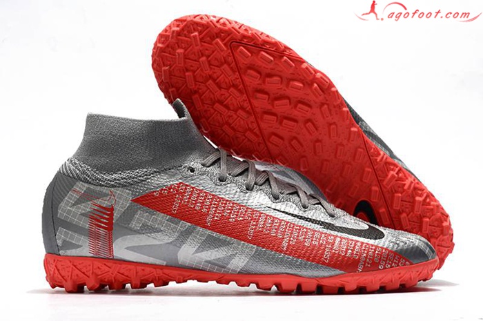 Nike Chaussures de Foot Mercurial Superfly 7 Elite MDS TF Gris