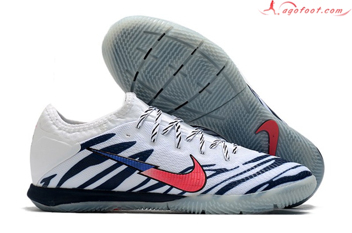 Nike Chaussures de Foot Vapor 13 Pro IC Blanc/Bleu