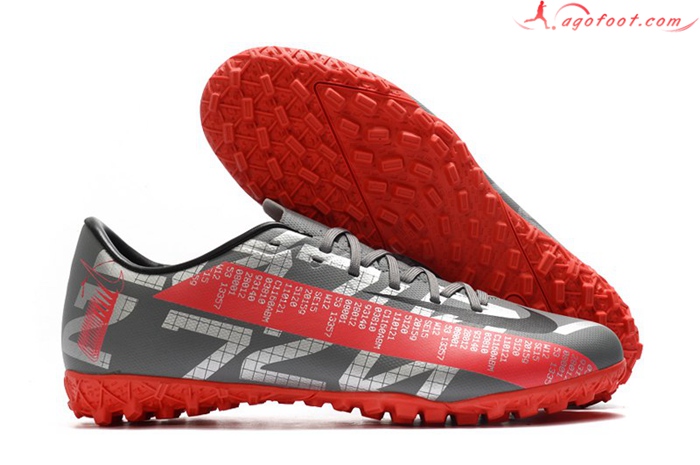 Nike Chaussures de Foot Mercurial Vapor 13 Academy TF Gris/Rouge