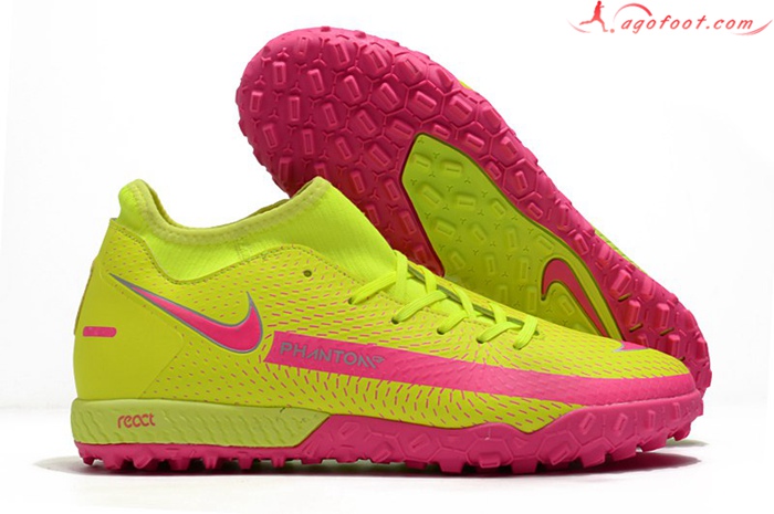 Nike Chaussures de Foot Phantom GT Academy Dynamic Fit TF Jaune