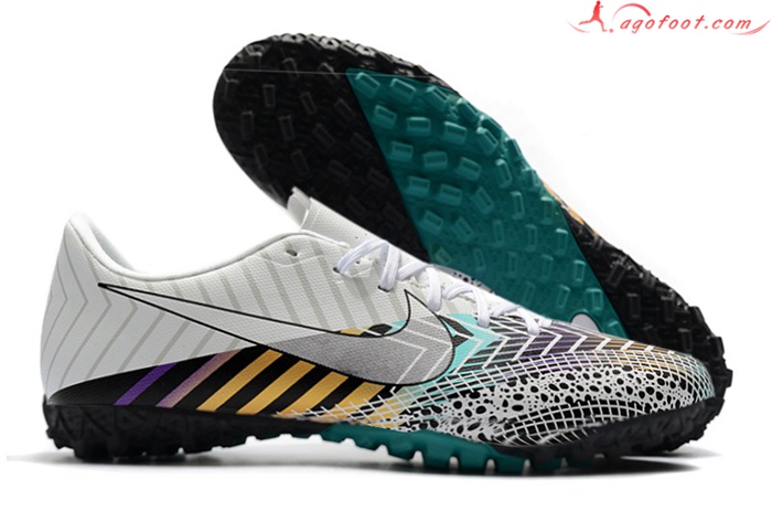Nike Chaussures de Foot Mercurial Vapor 13 Academy TF Blanc/Vert