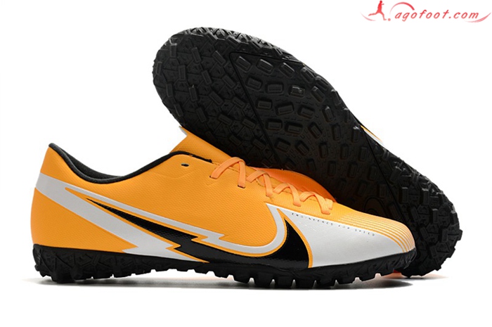 Nike Chaussures de Foot Mercurial Vapor 13 Academy TF Orange/Blanc