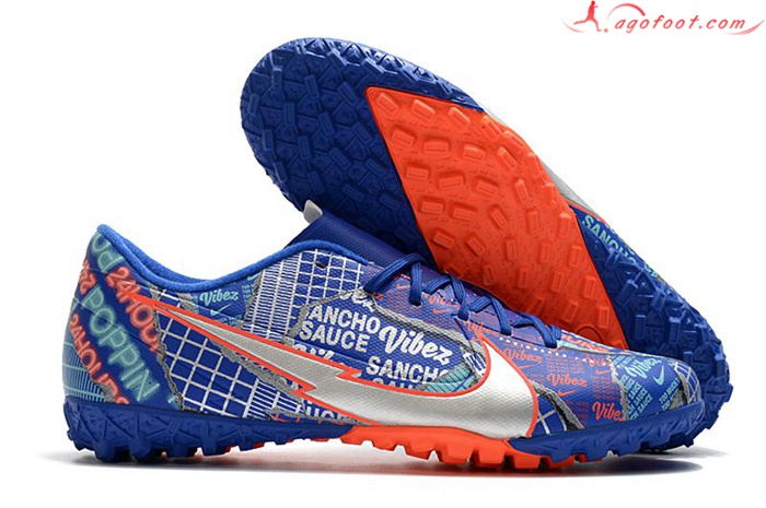 Nike Chaussures de Foot Mercurial Vapor 13 Academy TF Bleu