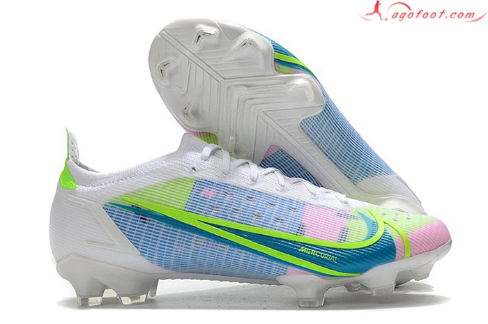 Nike Chaussures de Foot Mercurial Vapor XIV Elite FG Blanc/Bleu