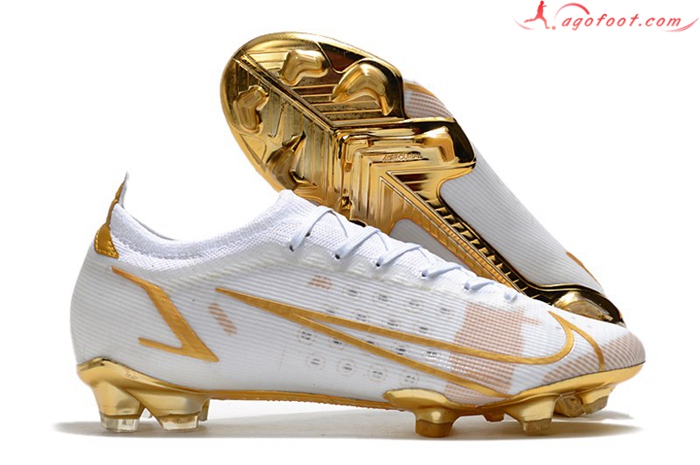 Nike Chaussures de Foot Vapor 14 Elite MDS FG Blanc