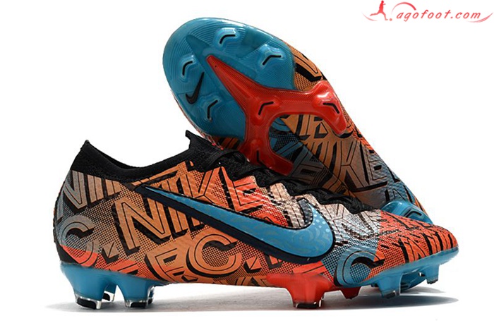 Nike Chaussures de Foot Vapor 14 Elite FG Orange/Bleu