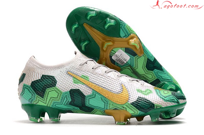 Nike Chaussures de Foot Mercurial Vapor 13 Elite FG Blanc/Vert