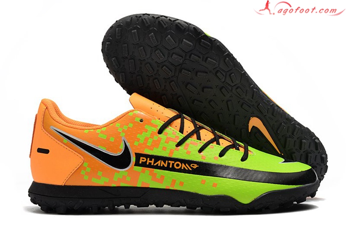 Nike Chaussures de Foot Phantom GT Club TF Orange/Vert