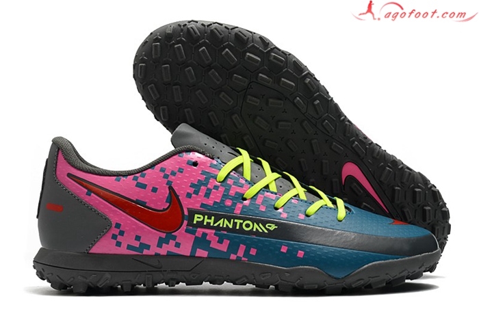 Nike Chaussures de Foot Phantom GT Club TF Rose/Vert