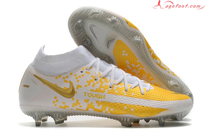 Nike Chaussures de Foot Phantom GT Elite Dynamic Fit FG Orange/Blanc