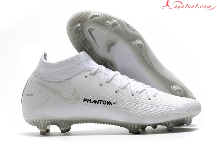 Nike Chaussures de Foot Phantom GT Elite Dynamic Fit FG Blanc