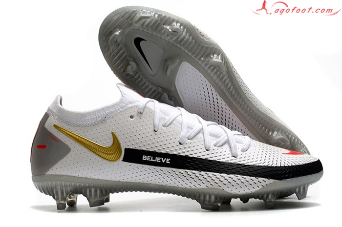 Nike Chaussures de Foot Phantom GT Elite FG Blanc