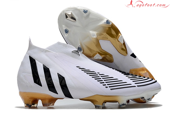 Adidas Chaussures de Foot Predator Edge+ FG Blanc