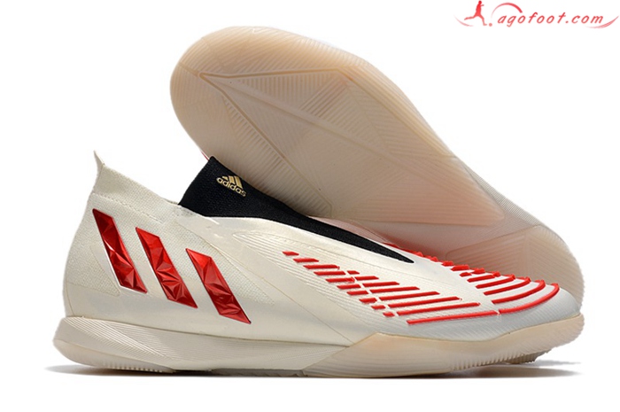 Adidas Chaussures de Foot Predator Edge1 IC Blanc