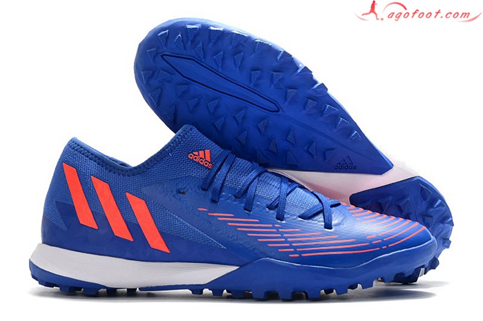 Adidas Chaussures de Foot Predator Edge.3 Low TF Bleu