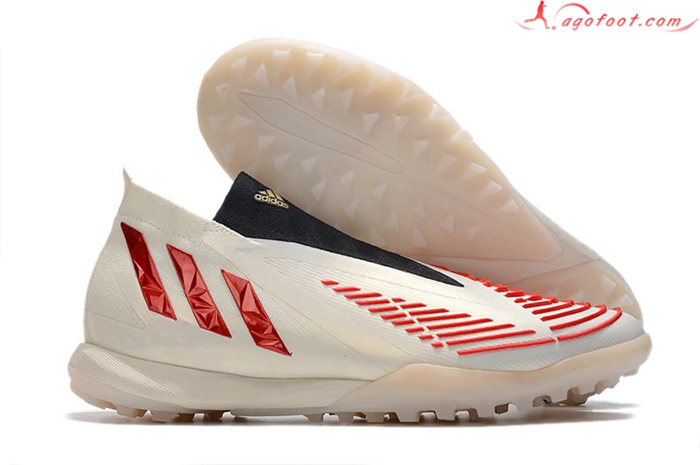 Adidas Chaussures de Foot Predator Edge1 TF Blanc