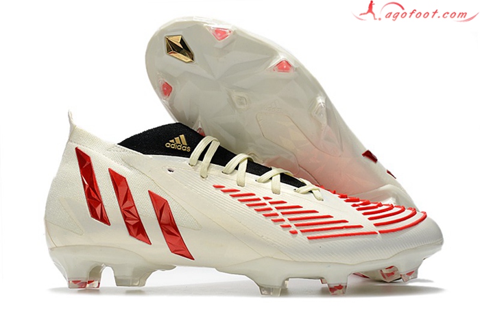Adidas Chaussures de Foot Predator Edge.1 FG Blanc
