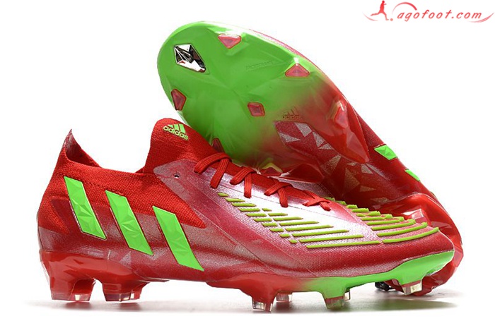 Adidas Chaussures de Foot Predator Edge.1 Low FG Rouge