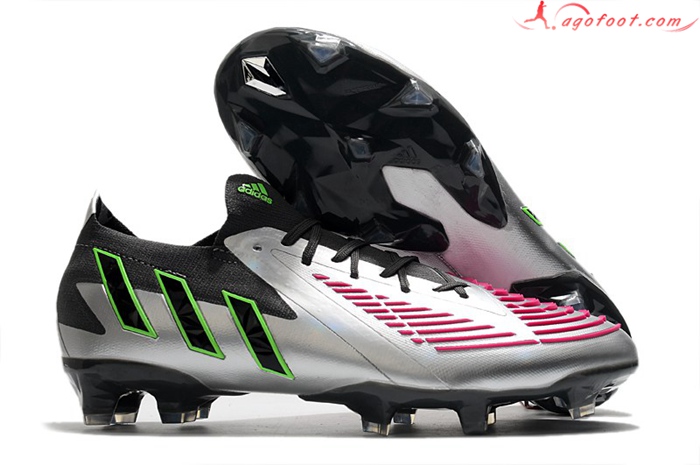 Adidas Chaussures de Foot Predator Edge.1 Low FG Argent