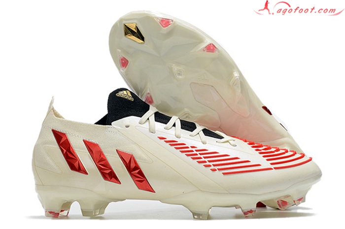 Adidas Chaussures de Foot Predator Edge.1 Low FG Blanc