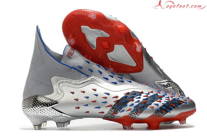 Adidas Chaussures de Foot Predator Freak + FG Argent
