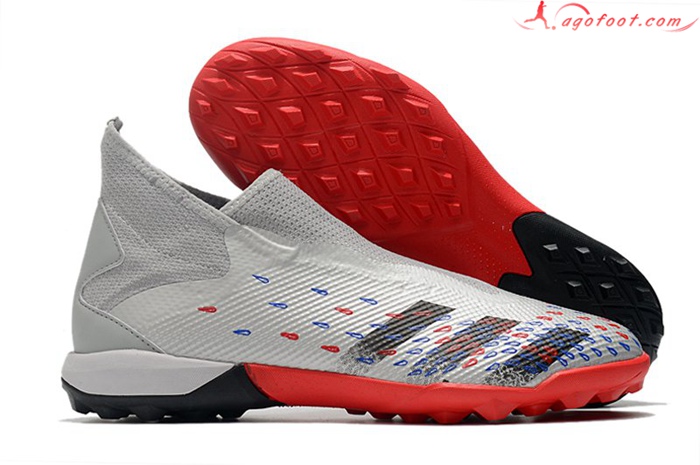 Adidas Chaussures de Foot Predator Freak3 Laceless TF Gris