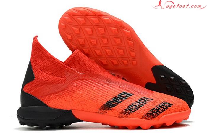 Adidas Chaussures de Foot Predator Freak3 Laceless TF Orange