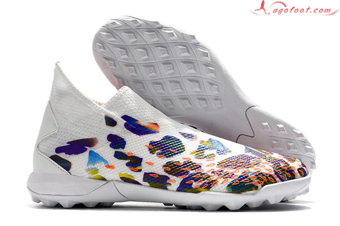Adidas Chaussures de Foot Predator Freak3 Laceless TF Blanc