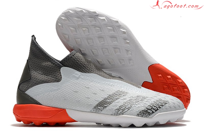 Adidas Chaussures de Foot Predator Freak3 Laceless TF Gris