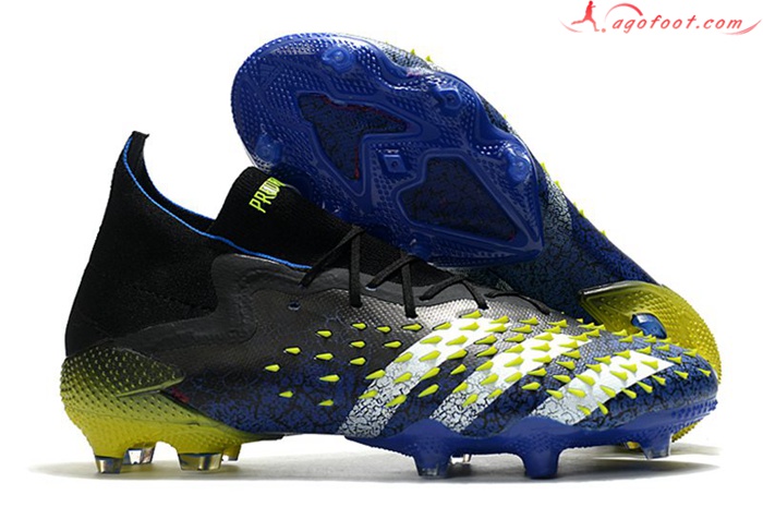 Adidas Chaussures de Foot Predator Freak.1 FG Noir/Bleu