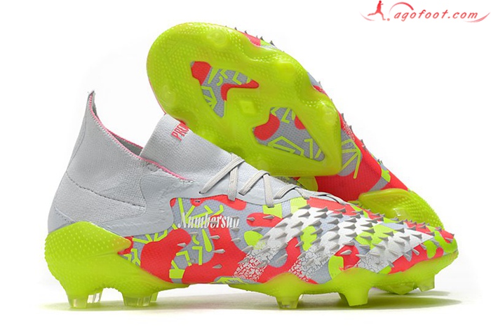Adidas Chaussures de Foot Predator Freak.1 FG Rouge/Vert