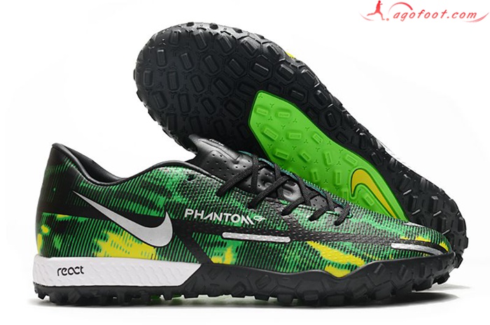 Nike Chaussures de Foot React Phantom GT2 Pro TF Vert