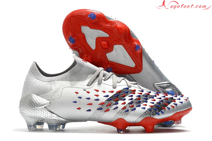 Adidas Chaussures de Foot Predator Freak .1 Low FG Argent