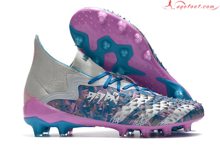 Adidas Chaussures de Foot Predator Freak.1 Ag Pourpre/Bleu
