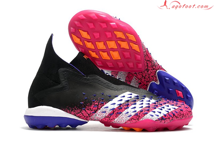 Adidas Chaussures de Foot Predator Freak + TF Rose/Noir