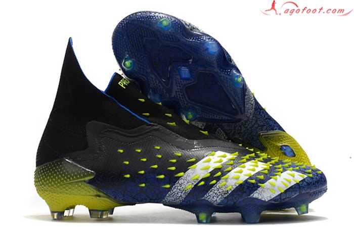 Adidas Chaussures de Foot Predator Freak + FG Noir/Bleu