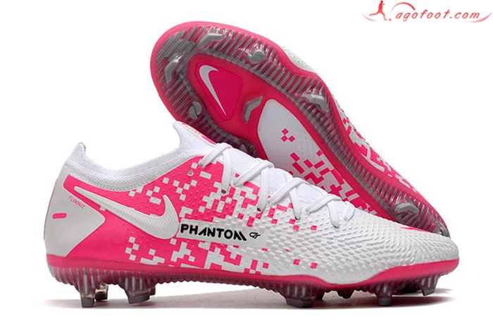 Nike Chaussures de Foot Phantom GT Elite FG Blanc/Rose