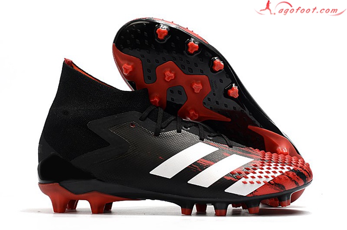 Adidas Chaussures de Foot Predator Mutator 20.1 AG Noir/Rouge