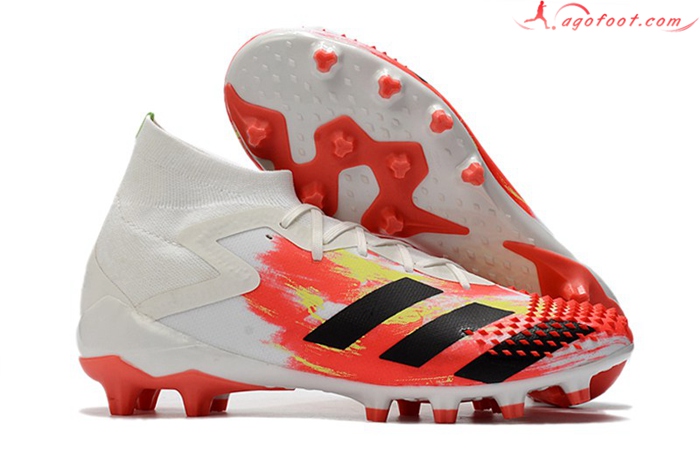 Adidas Chaussures de Foot Predator Mutator 20.1 AG Blanc/Orange