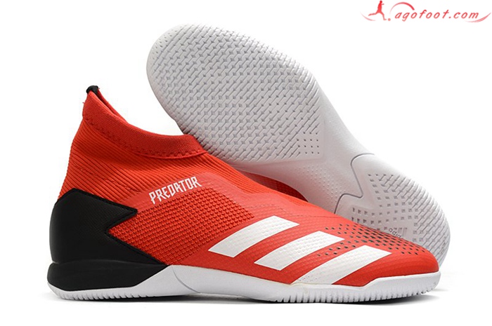 Adidas Chaussures de Foot PREDATOR 20.3 Laceless IN Rouge