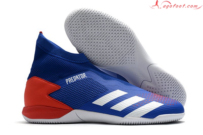 Adidas Chaussures de Foot PREDATOR 20.3 Laceless IN Bleu