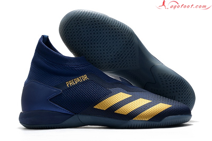 Adidas Chaussures de Foot PREDATOR 20.3 Laceless IN Bleu Foncé