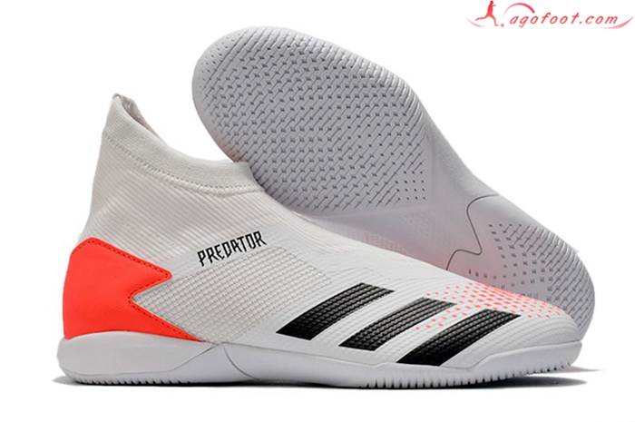Adidas Chaussures de Foot PREDATOR 20.3 Laceless IN Blanc