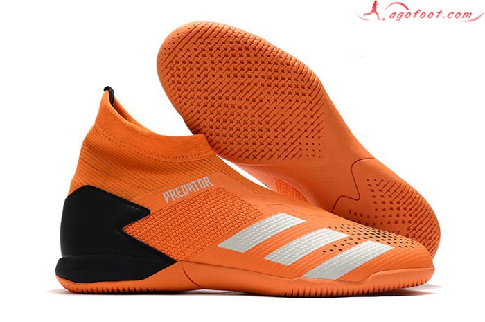 Adidas Chaussures de Foot PREDATOR 20.3 Laceless IN Orange