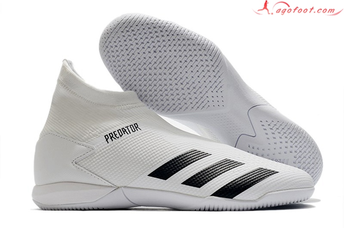 Adidas Chaussures de Foot PREDATOR 20.3 Laceless IN Blanc