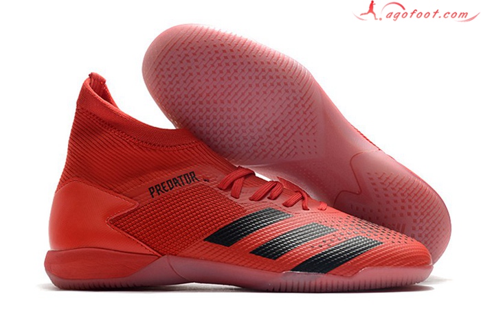 Adidas Chaussures de Foot PREDATOR 20.3 Laceless IN Rouge