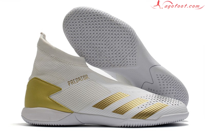 Adidas Chaussures de Foot PREDATOR 20.3 Laceless IN Blanc