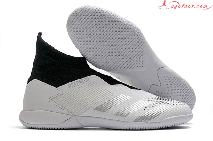 Adidas Chaussures de Foot PREDATOR 20.3 Laceless IN Blanc