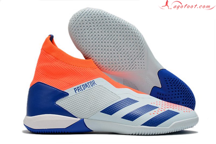 Adidas Chaussures de Foot PREDATOR 20.3 Laceless IN Gris/Orange