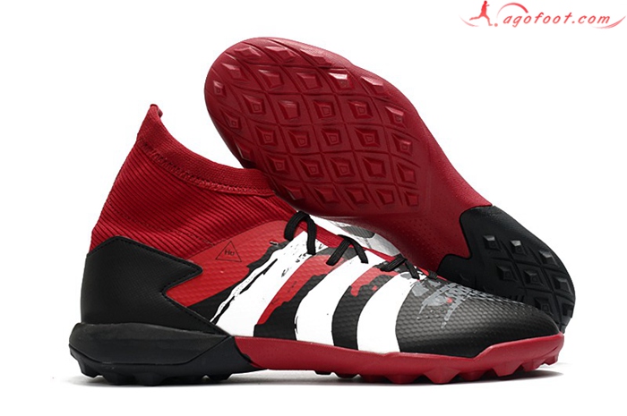 Adidas Chaussures de Foot PREDATOR 20.3 TF Rouge/Noir